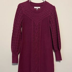LOFT Cable Knit Sweater Dress Sz Small